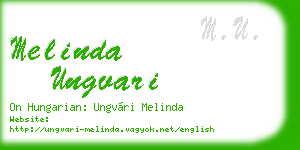 melinda ungvari business card